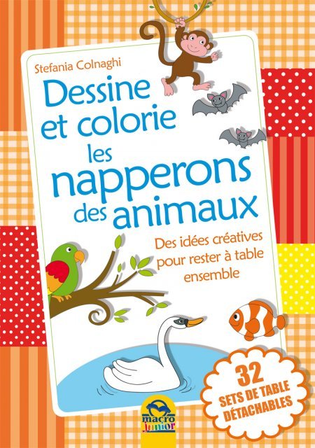 set de table à colorier - les animaux