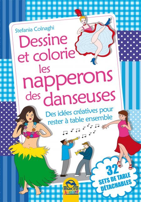 set de table à colorier - la danse