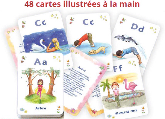 les cartes illustrée du yoga pour les enfants chez MacroJunior
