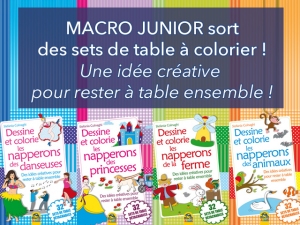 Macro Junior et ses sets de table uniques pour les enfants !