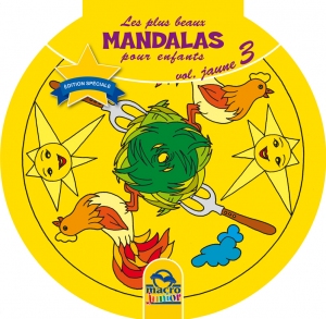 Les plus beaux Mandalas pour les enfants - serie n°1 - Volume Jaune - La ferme - Livre