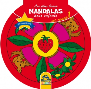 Les plus beaux Mandalas pour les enfants - serie n°1 - Volume Rouge - animaux - Livre