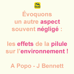 effet secondaire de la pilule sur l'environnement