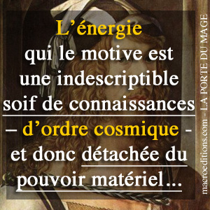 energie à devenir Mage d'ordre cosmique