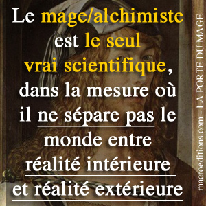 Mage et alchimiste sont des scientifiques