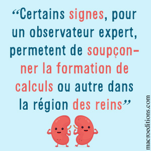 signe du corps qui alerte sur la présence de calcul rénal